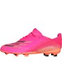 adidas Junior X GHOSTED.1 FG FIRM GROUND Football Boots Shock Pink/Core Black/Screaming Orange