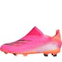 adidas Junior X GHOSTED+ FG FIRM GROUND Football Boots Shock Pink/Core Black/Screaming Orange