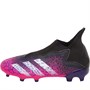 adidas Kids Predator Freak.3 Laceless FG Firm Ground Football Boots Core Black/Footwear White/Shock Pink