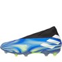 adidas Kids Nemeziz+ FG Firm Ground Football Boots Royal Blue/Footwear White/Solar Yellow
