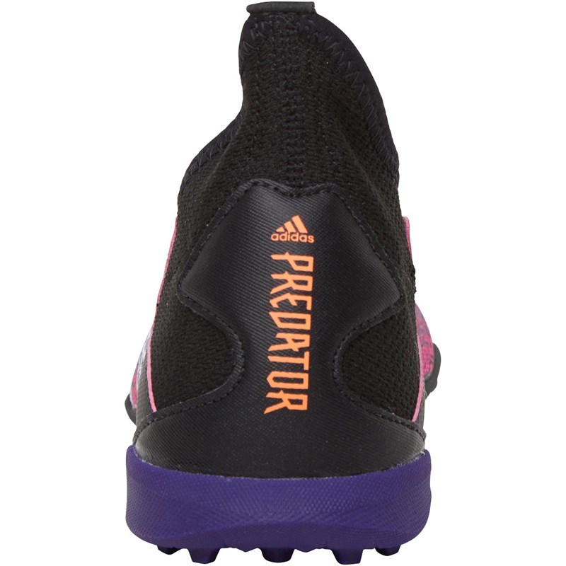 adidas Kids Predator Freak.3 Laceless TF Football Boots Core Black/Footwear White/Shock Pink