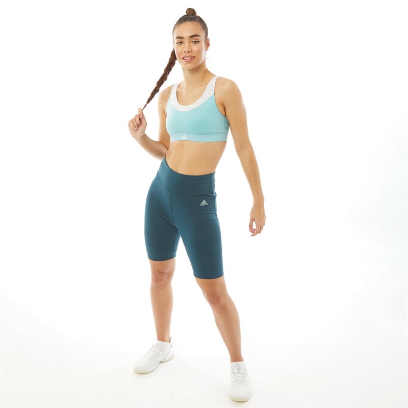 adidas Womens Don't Rest Primeblue Bra Top Blue Spirit/Dash Grey