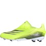 adidas Junior X GHOSTED+ LACELESS FG FIRM GROUND Football Boots Solar Yellow/Core Black/Royal Blue