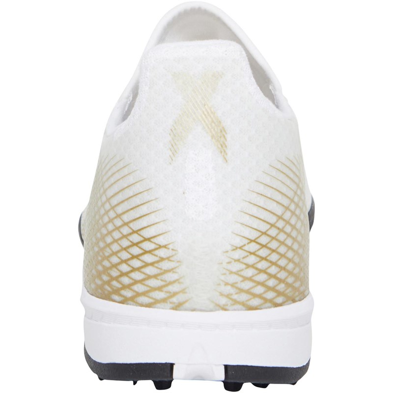 adidas Kids X Ghosted.3 Astro Football Boots Footwear White/Metallic Gold/Core Black