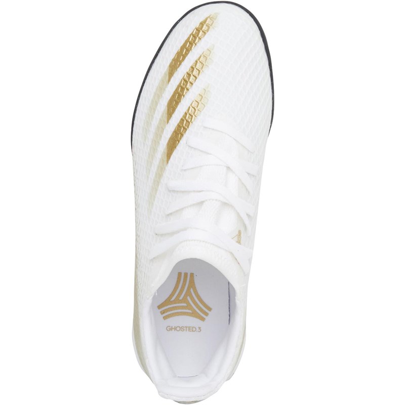 adidas Kids X Ghosted.3 Astro Football Boots Footwear White/Metallic Gold/Core Black