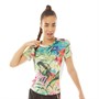 adidas Dames Own The Run Floral T-shirts Blauw