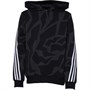adidas Kinder Future Icons 3-Stripes Graphic Kapuzenpullover Schwarz