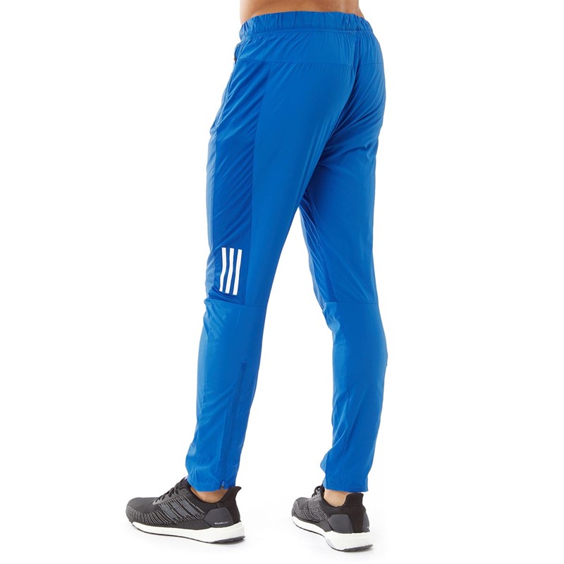 adidas Mens Podium Running Pants Blue/Grey