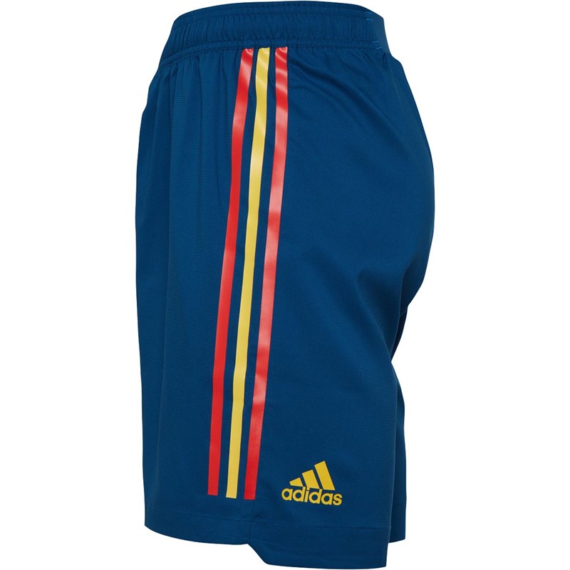 adidas Mens FEF Spain Authentic Home Shorts Tribe Blue/Red/Bold Gold