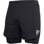 adidas Mens Fast 2-In-1 Primeblue Running Shorts Black