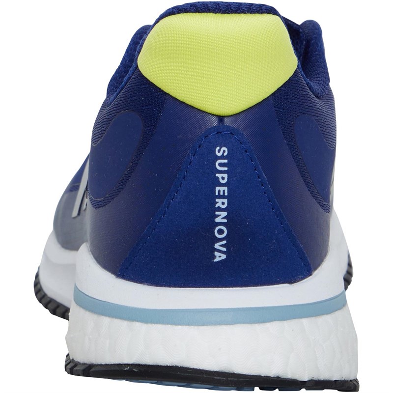 adidas Mens Supernova COLD.RDY Water-Reppellent Neutral Running Shoes Victory Blue/Matte Silver/Acid Yellow