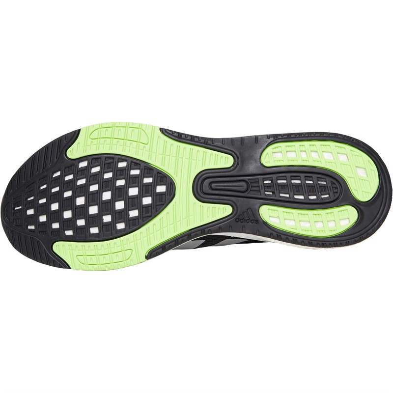 adidas Mens Supernova+ Boost Neutral Running Shoes Core Black/Matte Silver/Sonic Ink