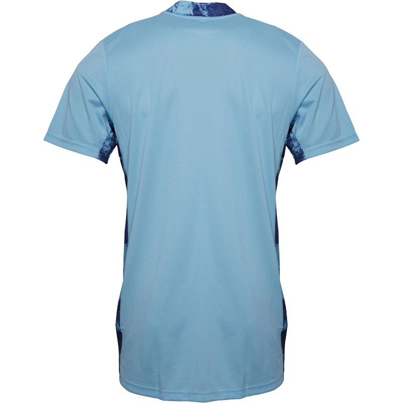 adidas Mens RMCF Real Madrid Home Goalkeeper Jersey Ice Blue