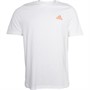 adidas Mens Essentials Embroidered Small Logo T-shirt White/True Orange