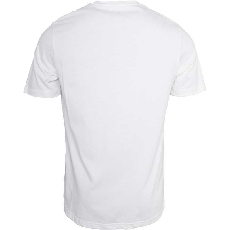 adidas Mens Essentials Embroidered Small Logo T-shirt White/True Orange