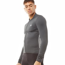 adidas Mens The COLD.RDY Long Sleeve Cycling Jersey Grey Six
