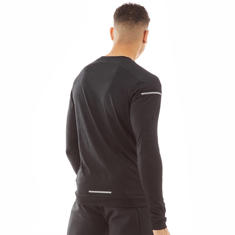 Buy adidas Mens Cooler Long Sleeve Running Sweatshirt Black