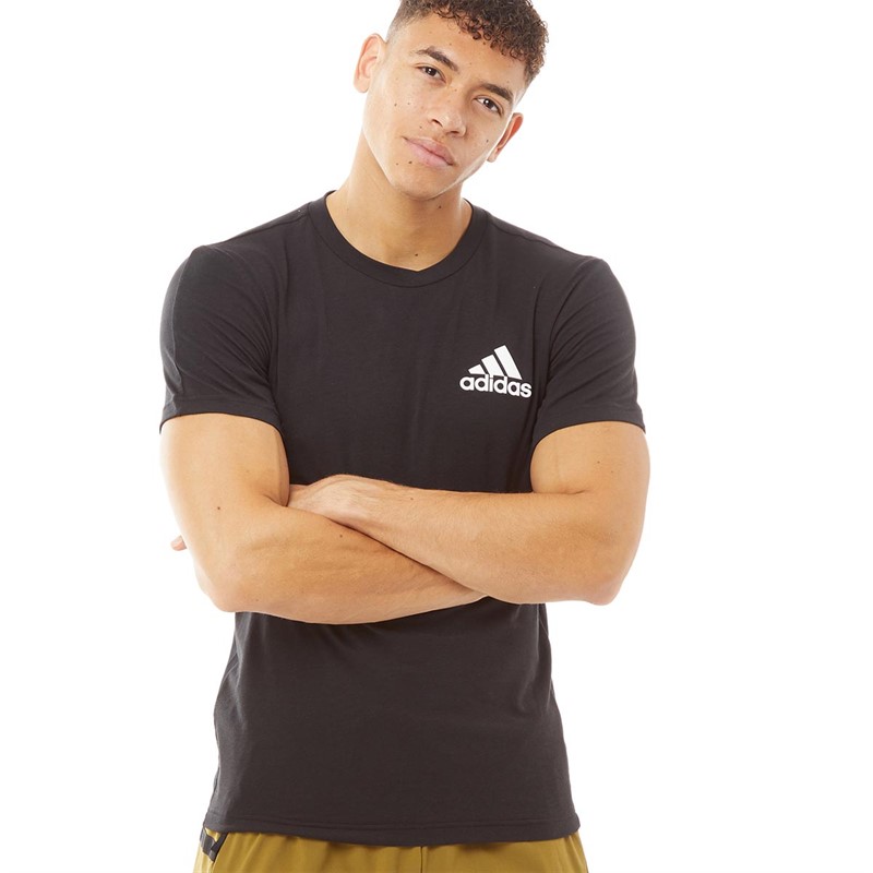 adidas Mens Designed 2 Move Aeroready Motion T-Shirt Black/White