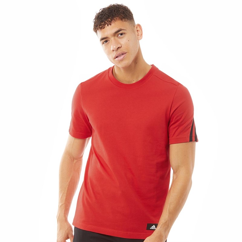 adidas Mens Future Icons 3-stripes T-shirt Vivid Red