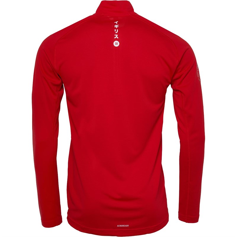 adidas Mens Team GB Long-Sleeve Top Vivid Red