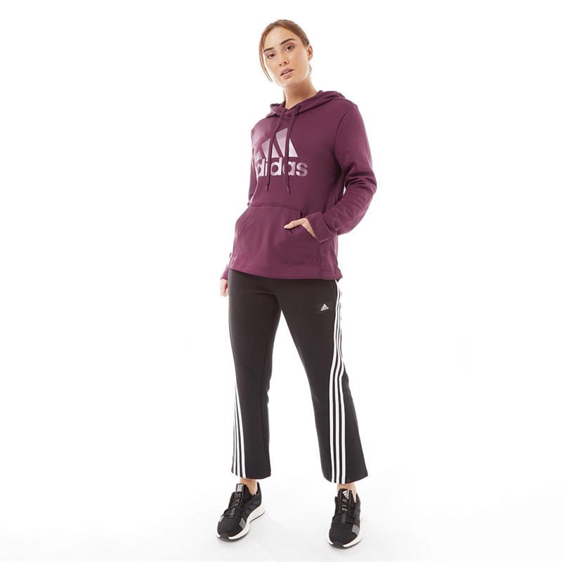 adidas Womens Game And Go Big Logo Hoodie Victory Crimson/Victory Crimson