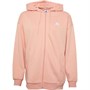 adidas Womens Essentials Small Logo Full-Zip Hoodie Ambient Blush/White