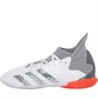 adidas Childrens Predator Freak.3 IN Indoor Football Boots Footwear White/Iron Metallic/Solar Red