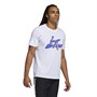 adidas Heren Born Different Graphic Sports Performance Tops Wit