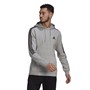 adidas Męskie Essentials Cut 3-stripes Bluzy z kapturami Szary