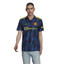 adidas Herre Manchester United Third Fodboldtrøjer Blå
