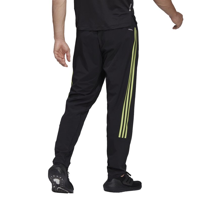 adidas Mens Train Icons Training Joggers Black/Pulse Lime