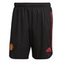 adidas Mens MUFC Manchester United Authentic Home Shorts Black