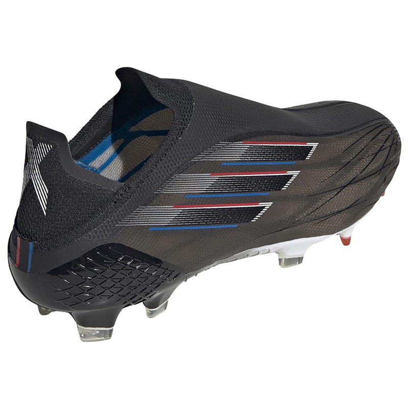 adidas Mens X Speedflow+ FG Firm Ground Football Boots Core Black/Footwear White/Vivid Red
