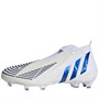 adidas Mens Predator Edge+ FG Firm Ground Football Boots Footwear White/Hi Res Blue/Footwear White