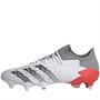 adidas Mens Predator Freak.1 Low SG Soft Ground Football Boots Footwear White/Iron Metallic/Solar Red