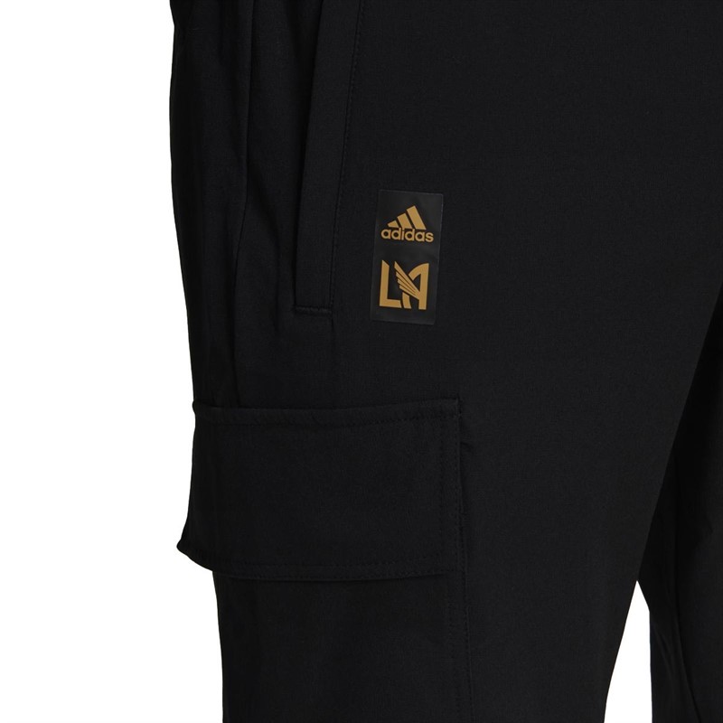 adidas Mens Los Angeles FC Travel Tracksuit Bottoms Black