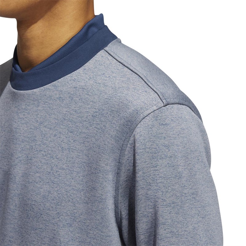 adidas Mens Go-To Crewneck Sweatshirt Crew Navy/Grey Three