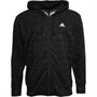 adidas Mens Mélange Full-Zip Hoodie Black Melange