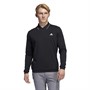 adidas Mens Thermal Primegreen Long Sleeve Golf Polo Black