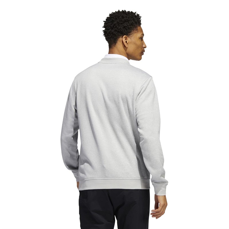 adidas Mens Go-To Crewneck Sweatshirt Grey Two/White