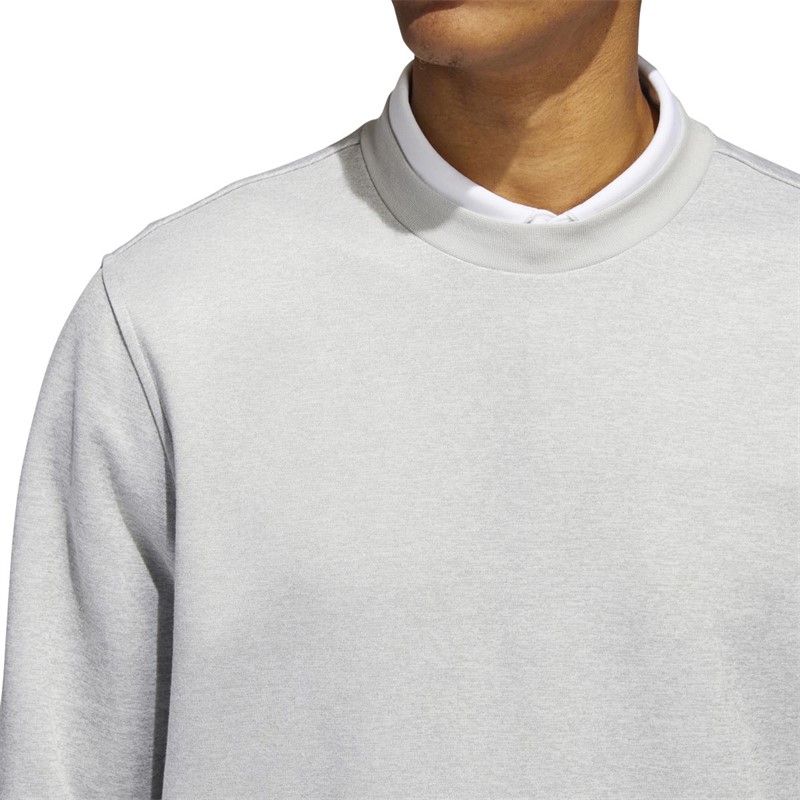 adidas Mens Go-To Crewneck Sweatshirt Grey Two/White