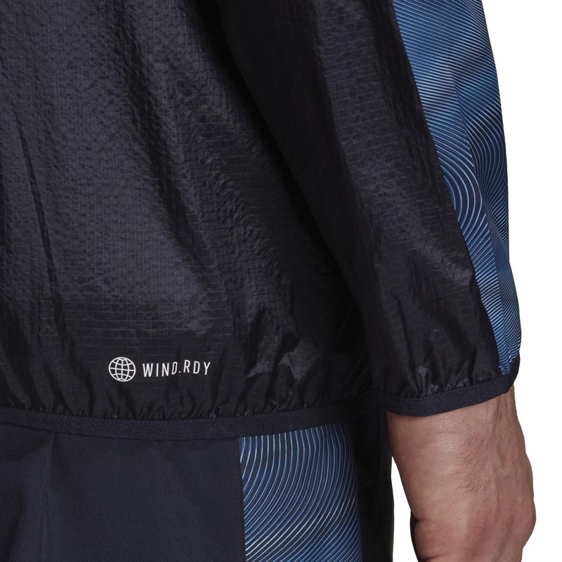 adidas Mens Aeroready Seasonals Sport Windbreaker Legend Ink