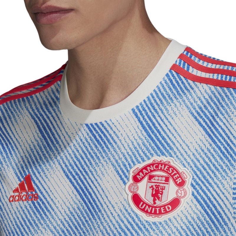 adidas Mens MUFC Manchester United Away Jersey Cloud White