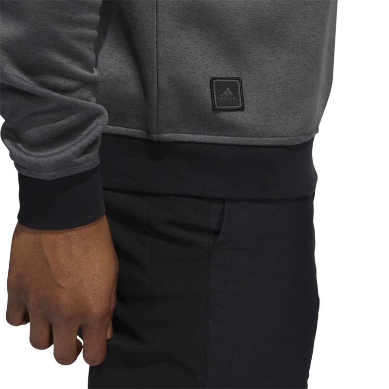 adidas Mens Go-To Crewneck Sweatshirt Black/Grey Six