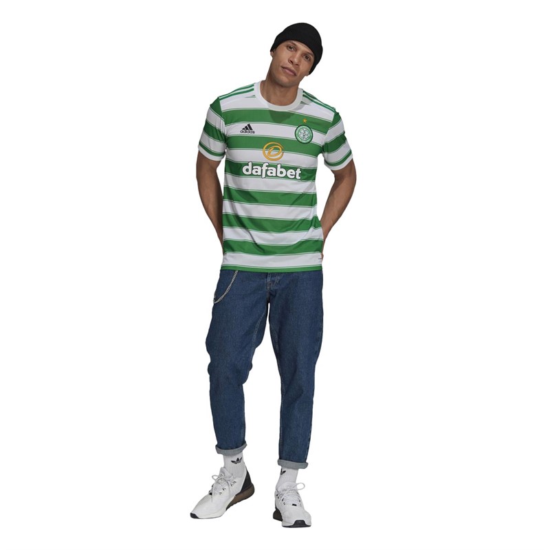 adidas Mens CFC Celtic Home Jersey White/Green