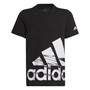 adidas Junior Logo T-Shirt Black/White