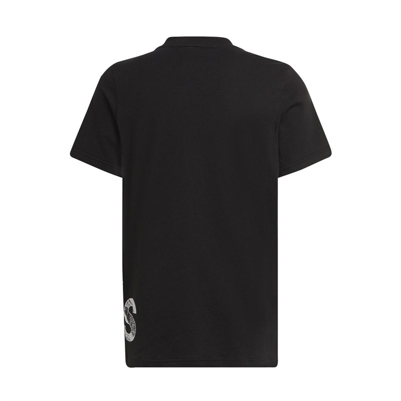 adidas Junior Logo T-Shirt Black/White