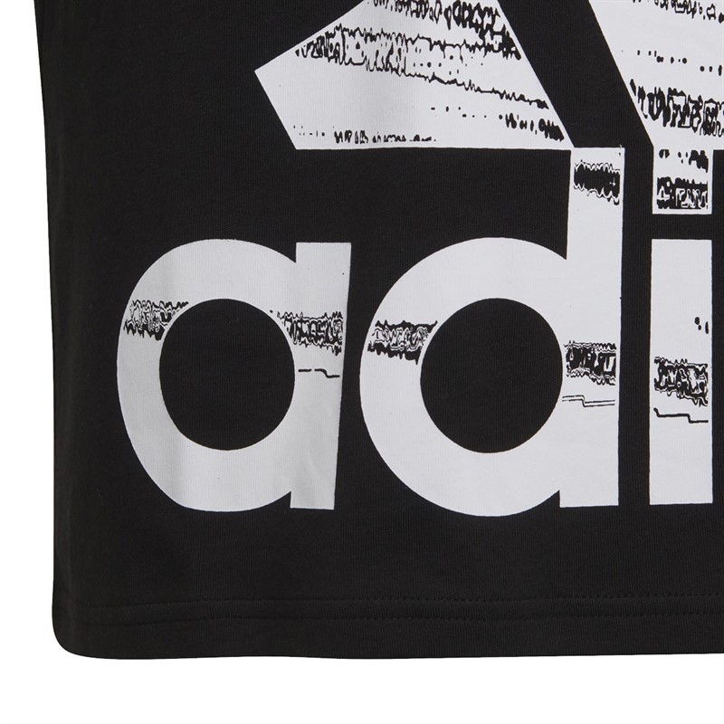 adidas Junior Logo T-Shirt Black/White