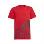 adidas Junior Logo T-Shirt Vivid Red/Shadow Red