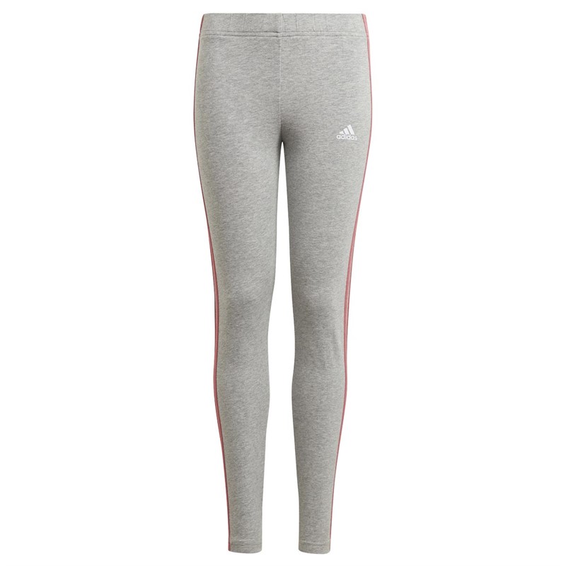 adidas Kinder Essentials 3-Stripes Leggings Grau